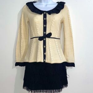 Anthropologie Guinevere Cable Knit Cardigan
